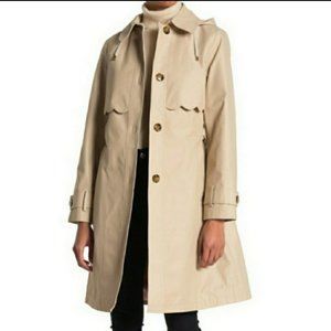 kate spade ♠️ hooded tan Trench Coat
